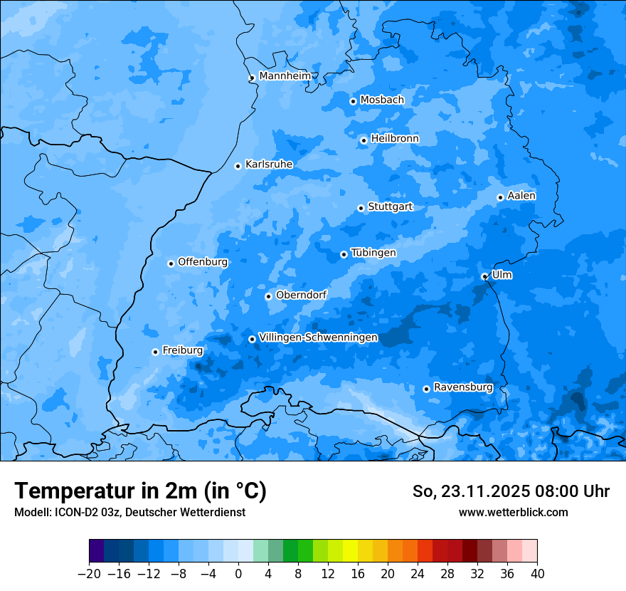 Modellkarten Temperatur