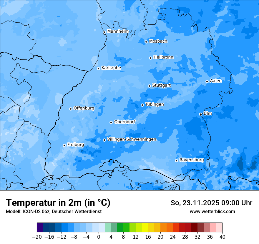 Modellkarten Temperatur