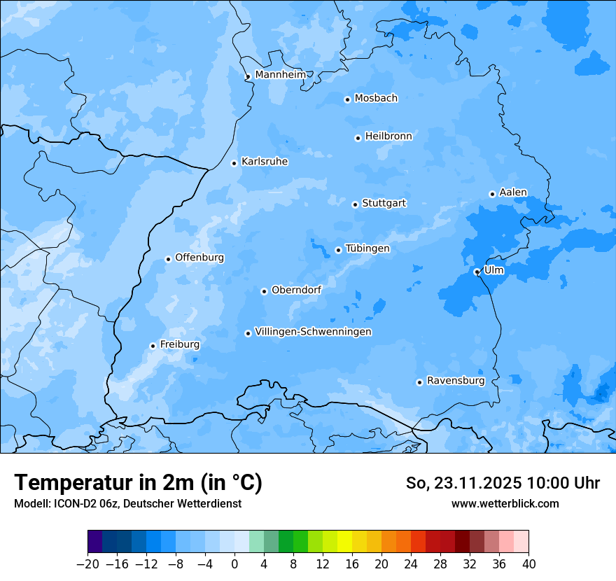 Modellkarten Temperatur