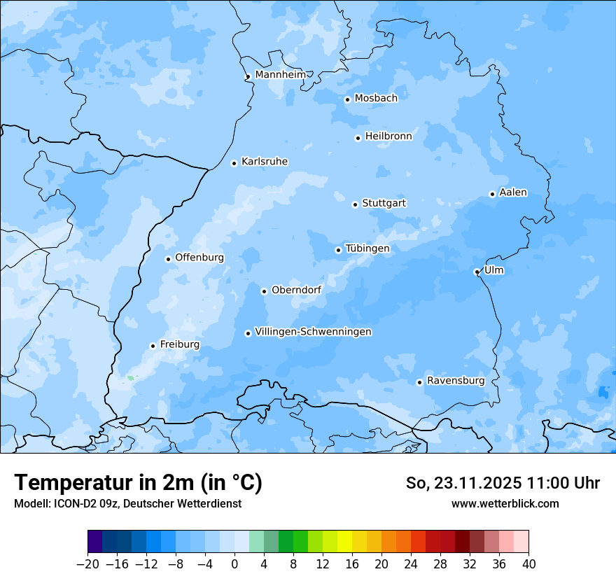 Modellkarten Temperatur