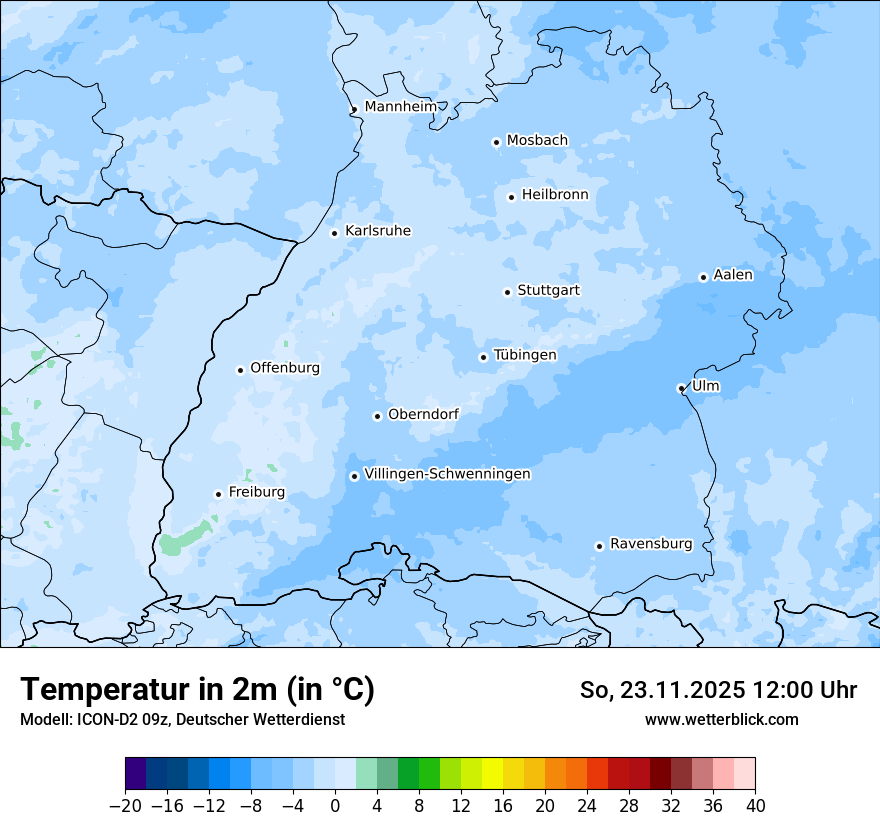 Modellkarten Temperatur
