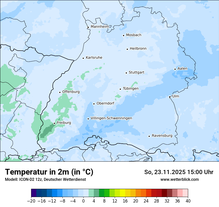 Modellkarten Temperatur