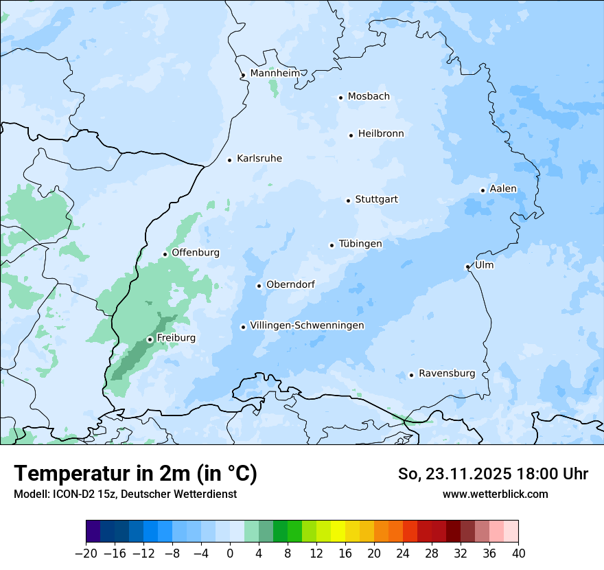 Modellkarten Temperatur