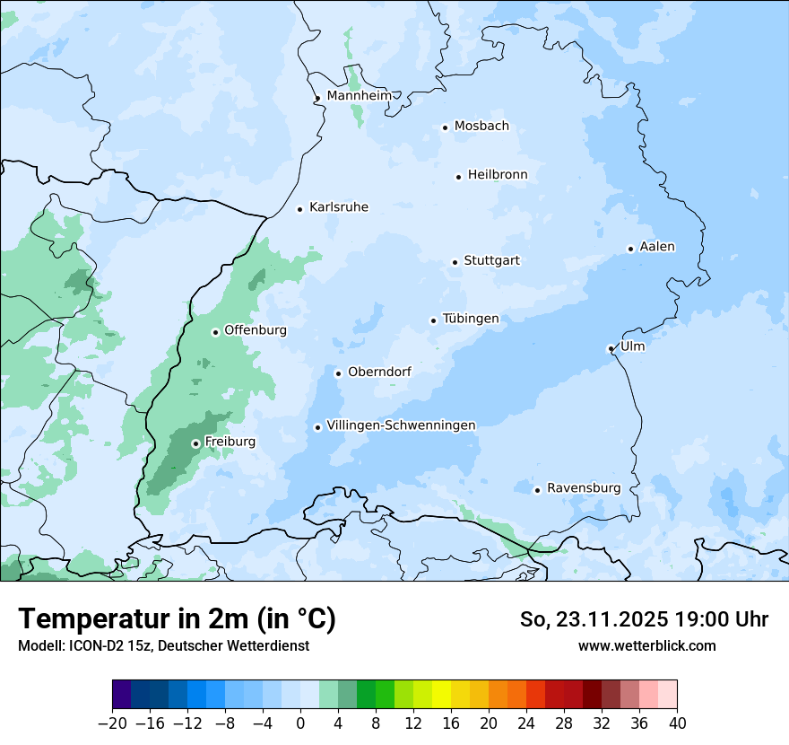 Modellkarten Temperatur