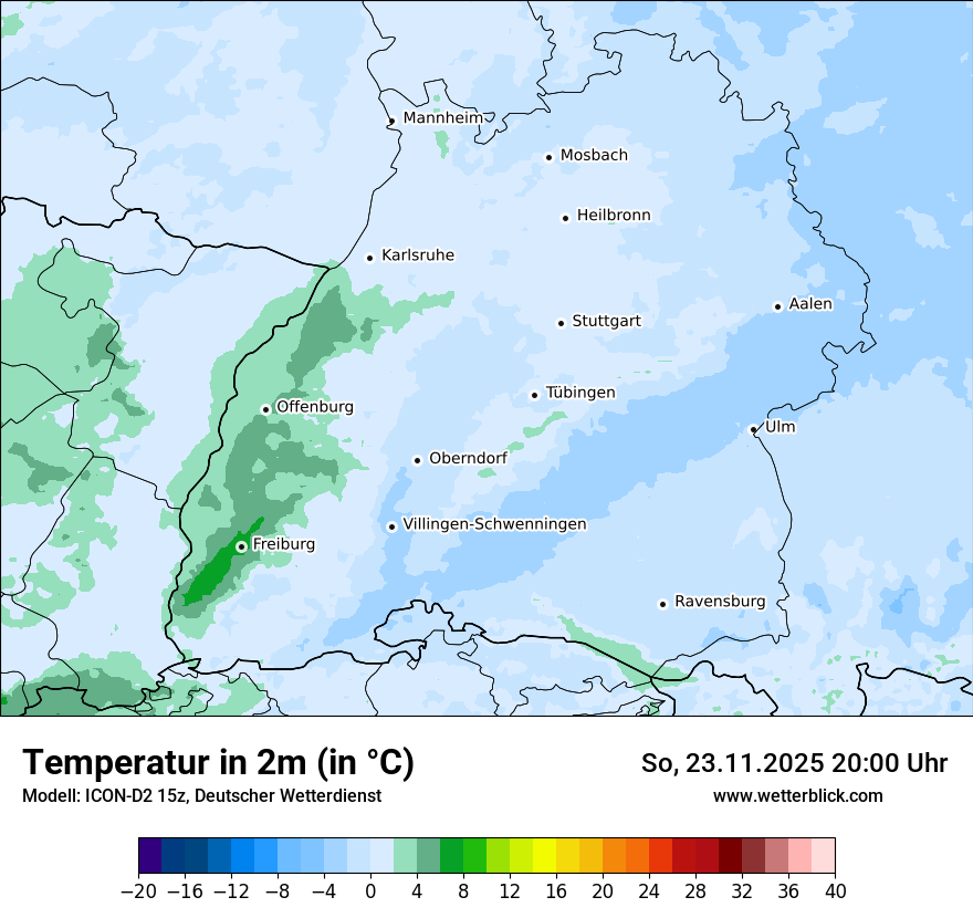 Modellkarten Temperatur