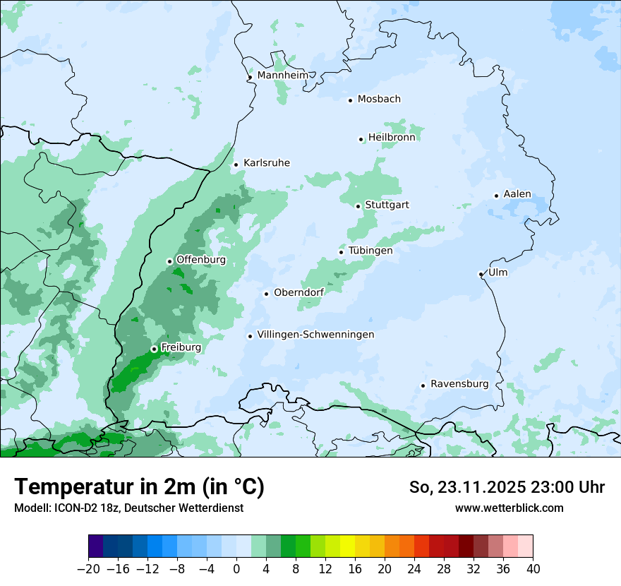 Modellkarten Temperatur