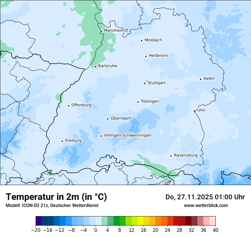 Modellkarten Temperatur