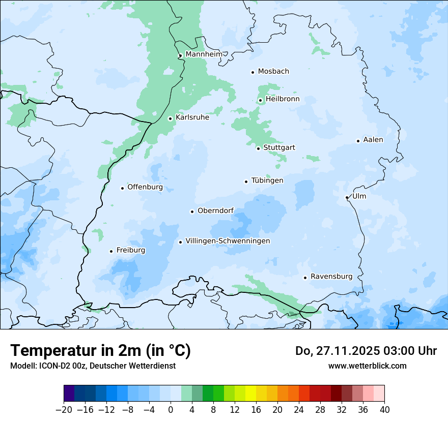 Modellkarten Temperatur