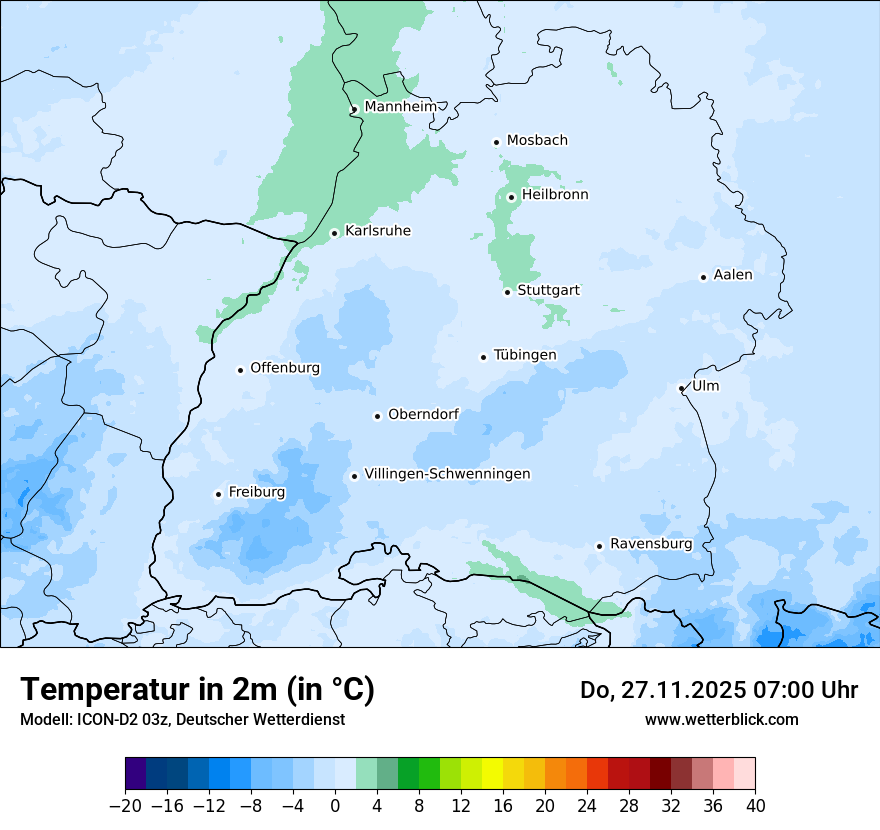 Modellkarten Temperatur