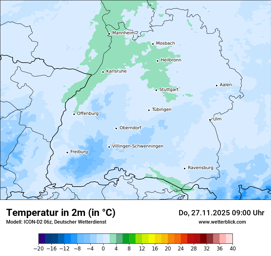 Modellkarten Temperatur