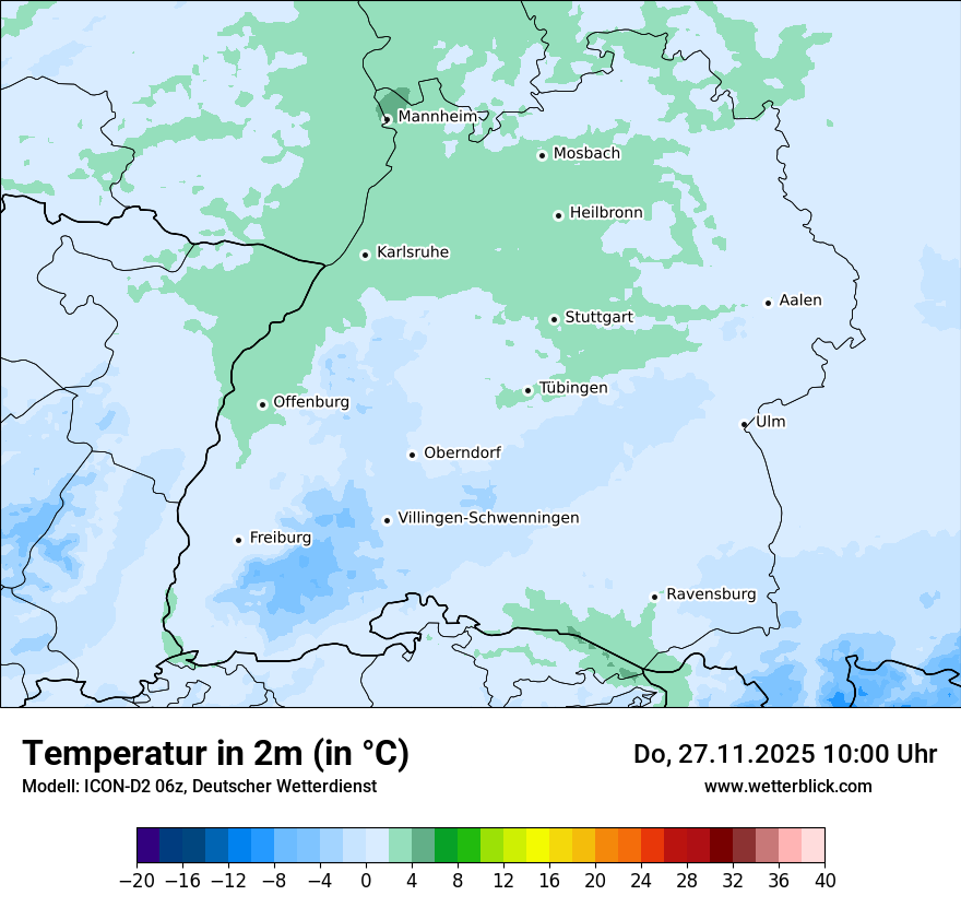 Modellkarten Temperatur