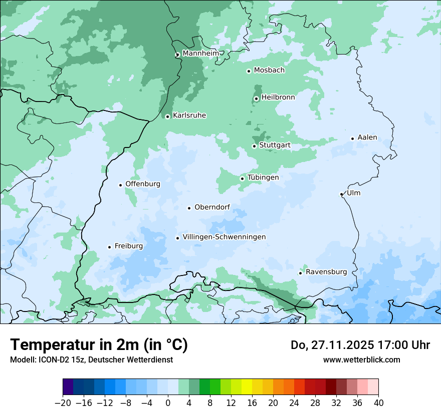Modellkarten Temperatur