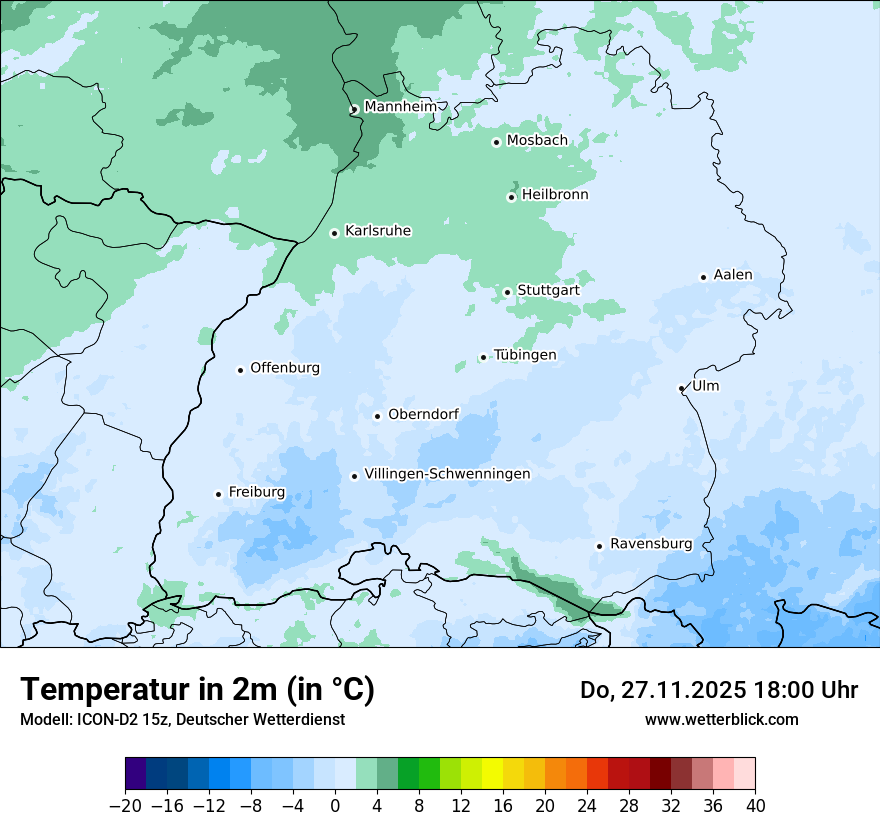 Modellkarten Temperatur