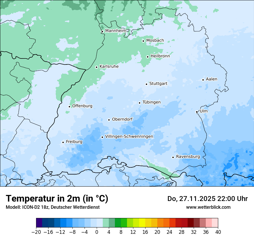 Modellkarten Temperatur