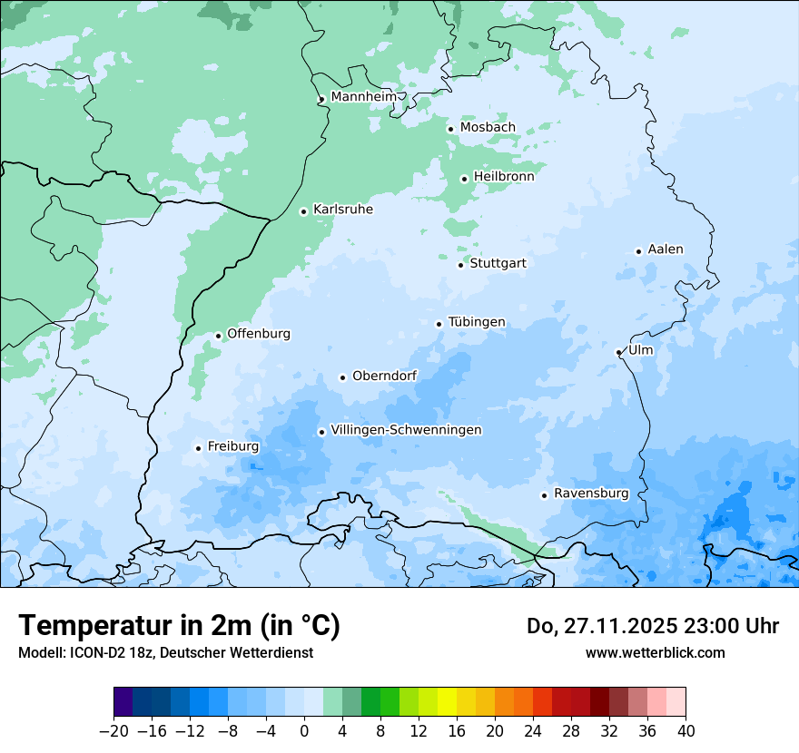 Modellkarten Temperatur