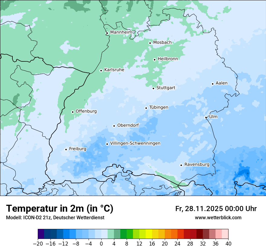 Modellkarten Temperatur