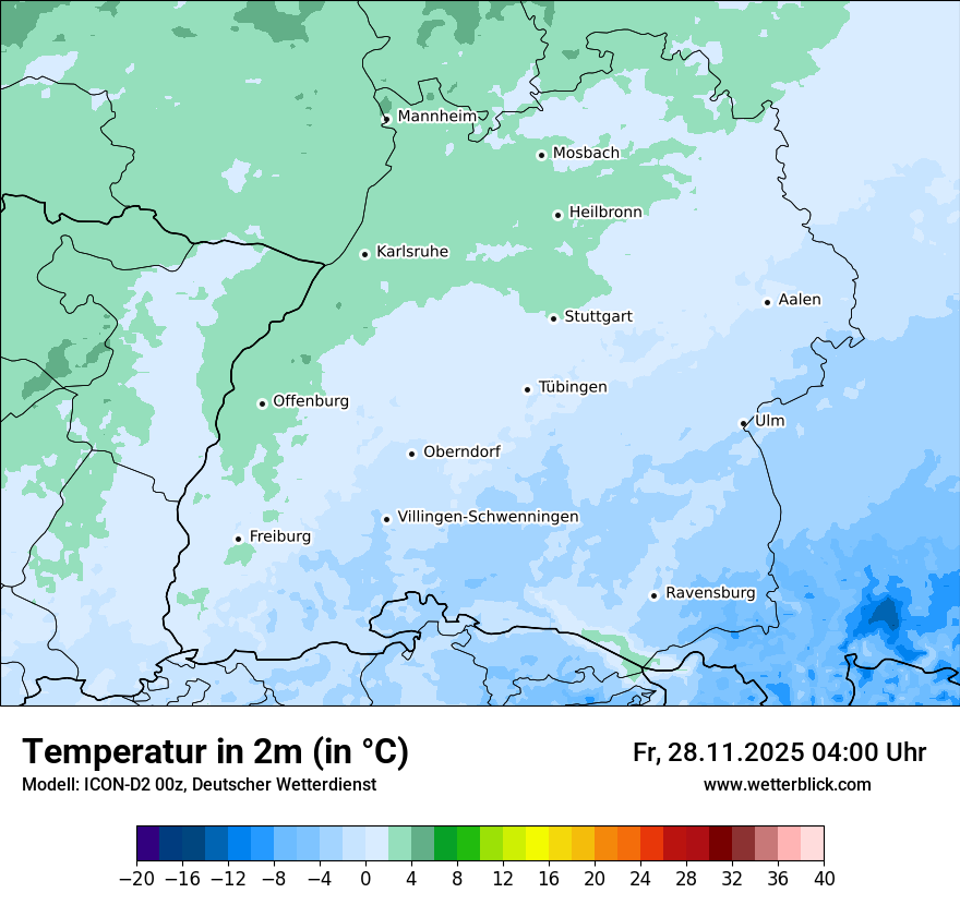 Modellkarten Temperatur