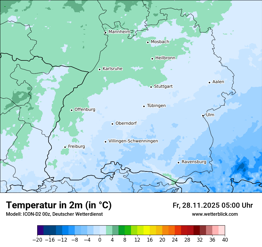 Modellkarten Temperatur