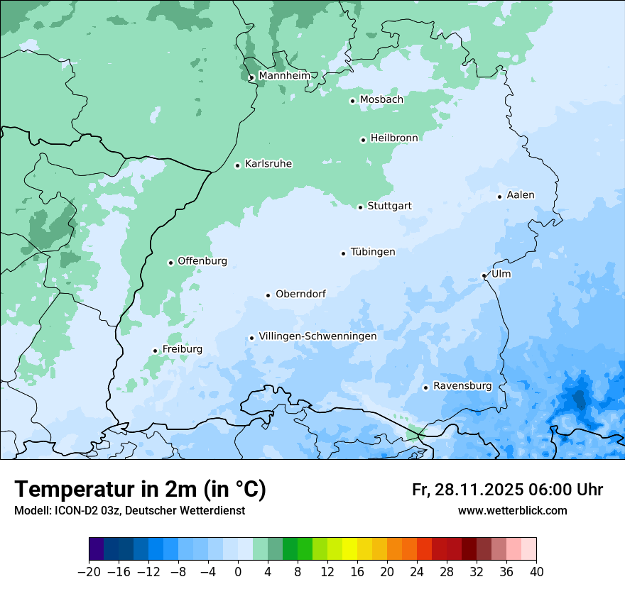 Modellkarten Temperatur