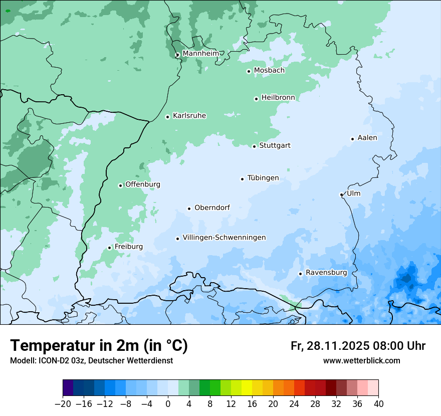 Modellkarten Temperatur