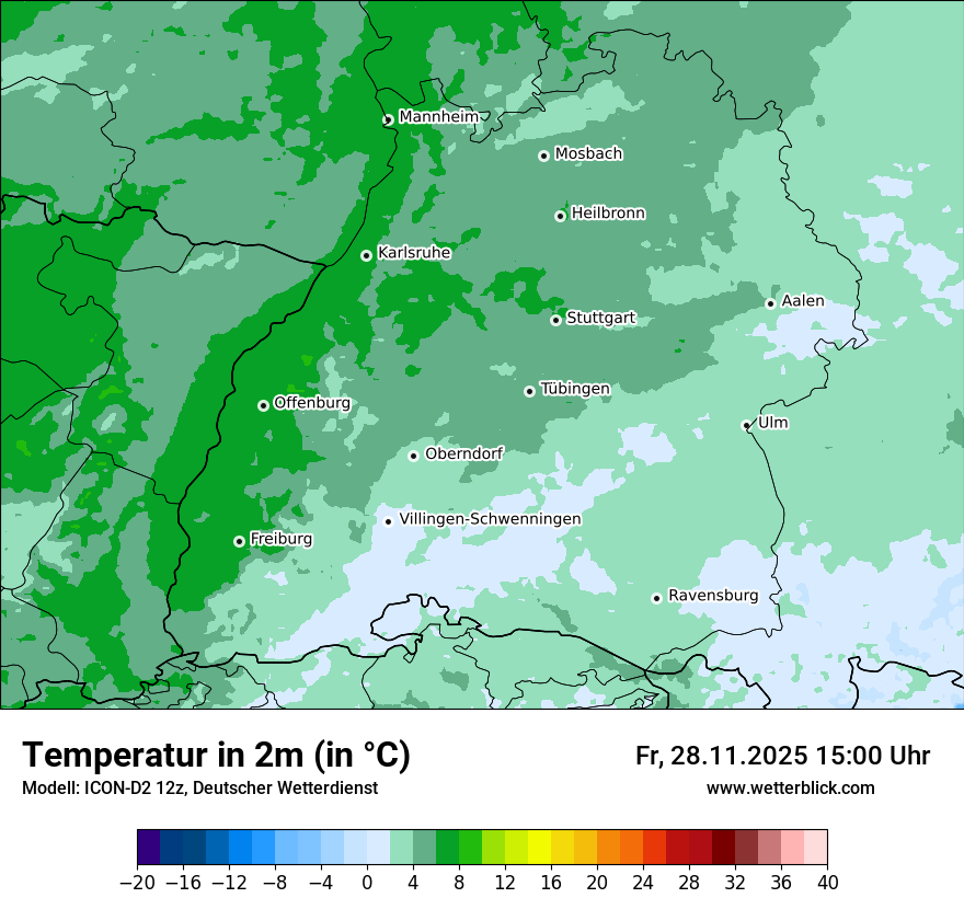 Modellkarten Temperatur