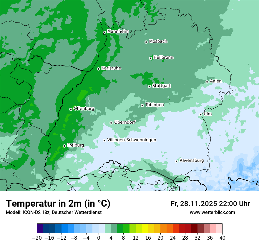 Modellkarten Temperatur