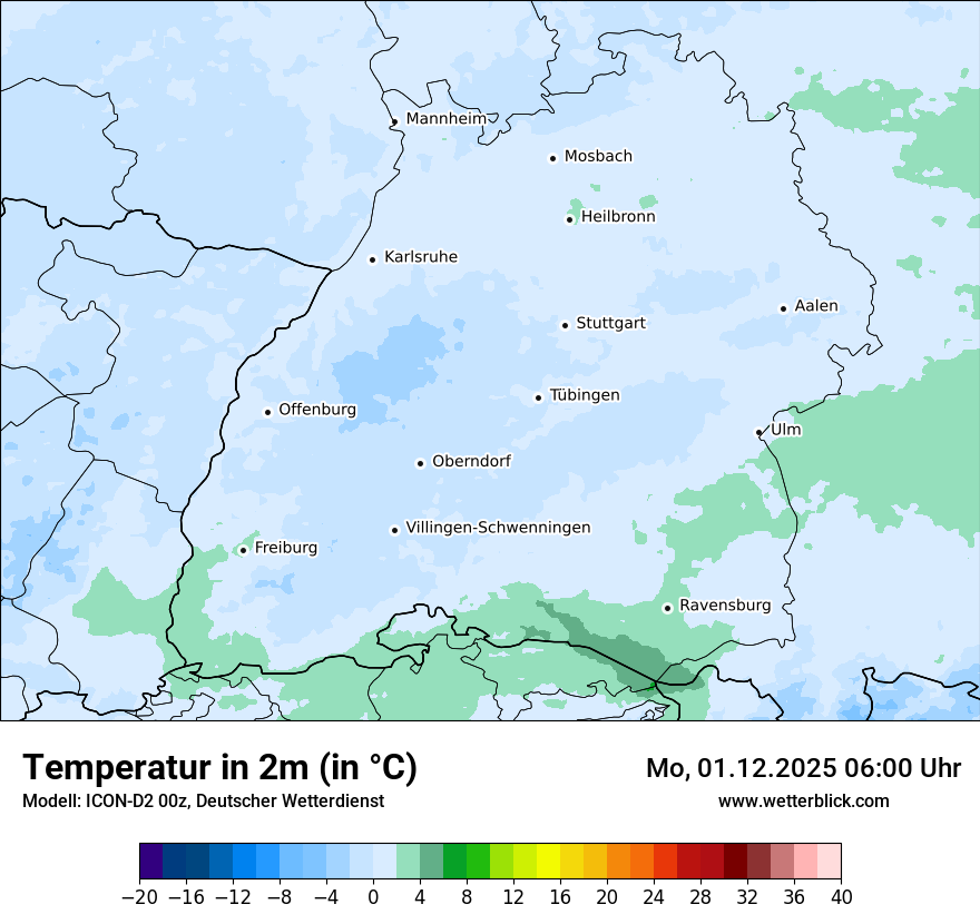Modellkarten Temperatur