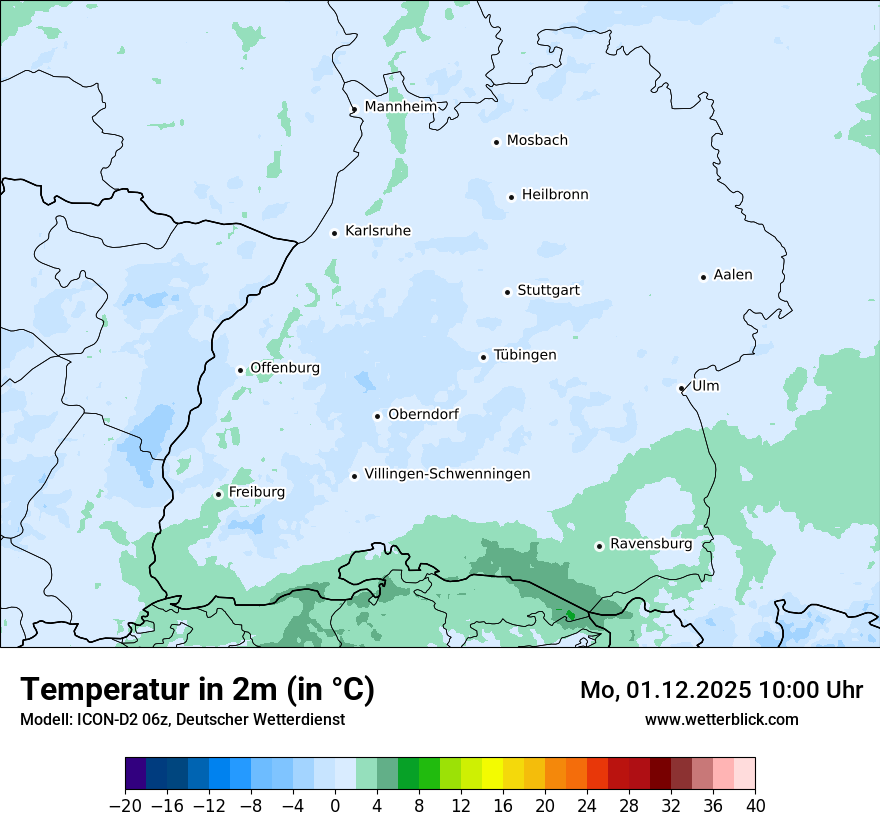 Modellkarten Temperatur