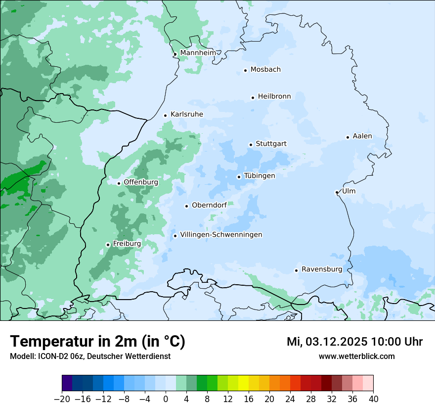 Modellkarten Temperatur