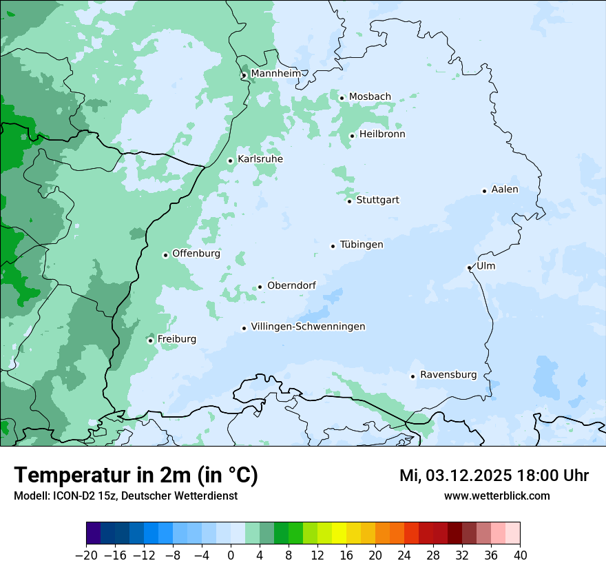 Modellkarten Temperatur
