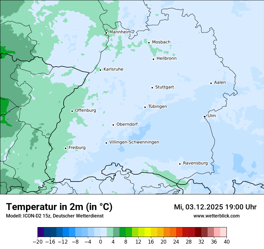 Modellkarten Temperatur
