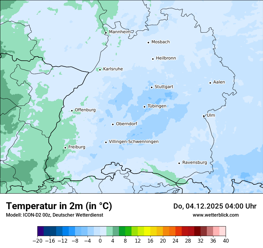 Modellkarten Temperatur