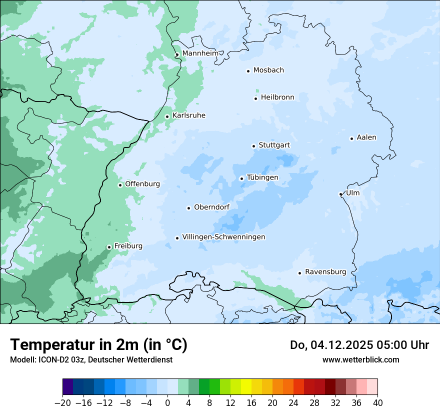 Modellkarten Temperatur