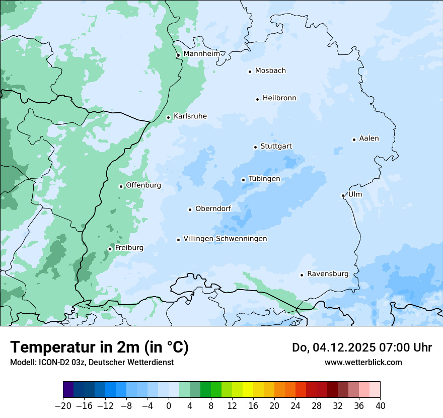 Modellkarten Temperatur
