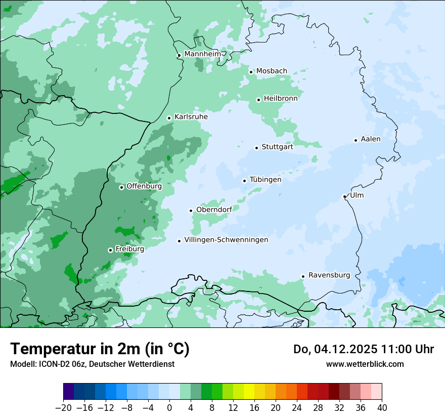 Modellkarten Temperatur