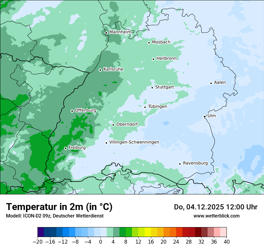 Modellkarten Temperatur