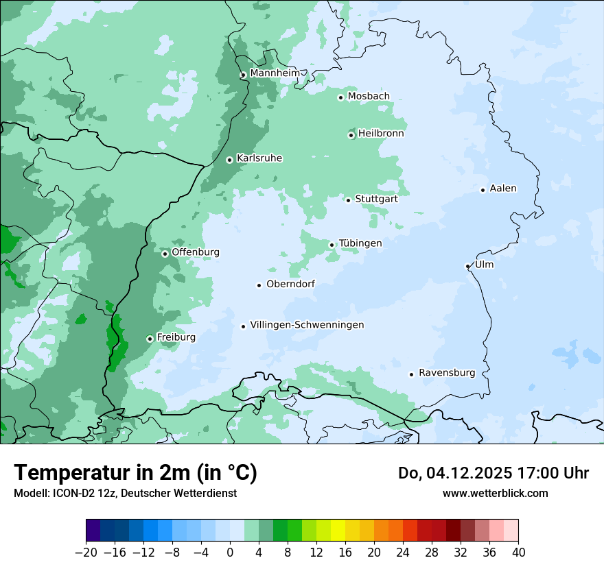 Modellkarten Temperatur