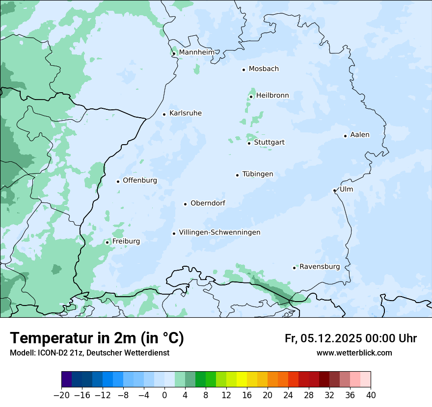Modellkarten Temperatur
