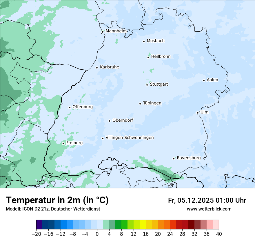 Modellkarten Temperatur