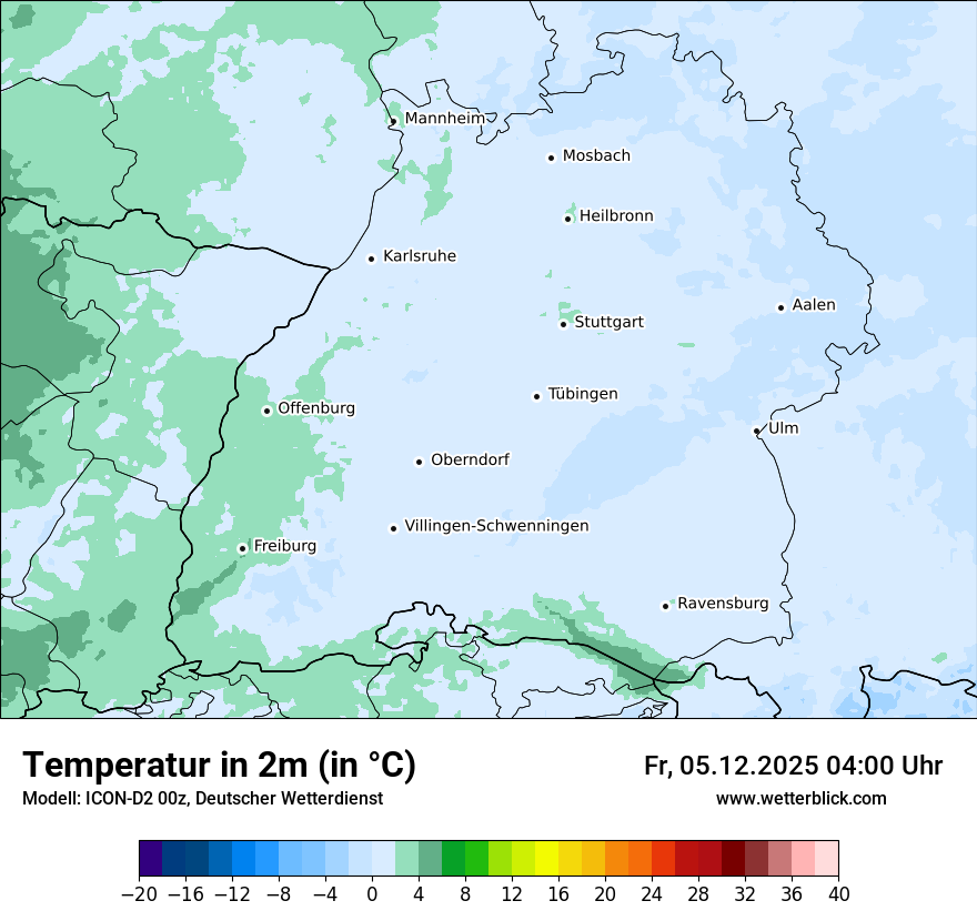 Modellkarten Temperatur