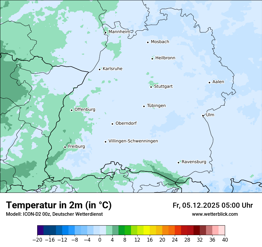 Modellkarten Temperatur