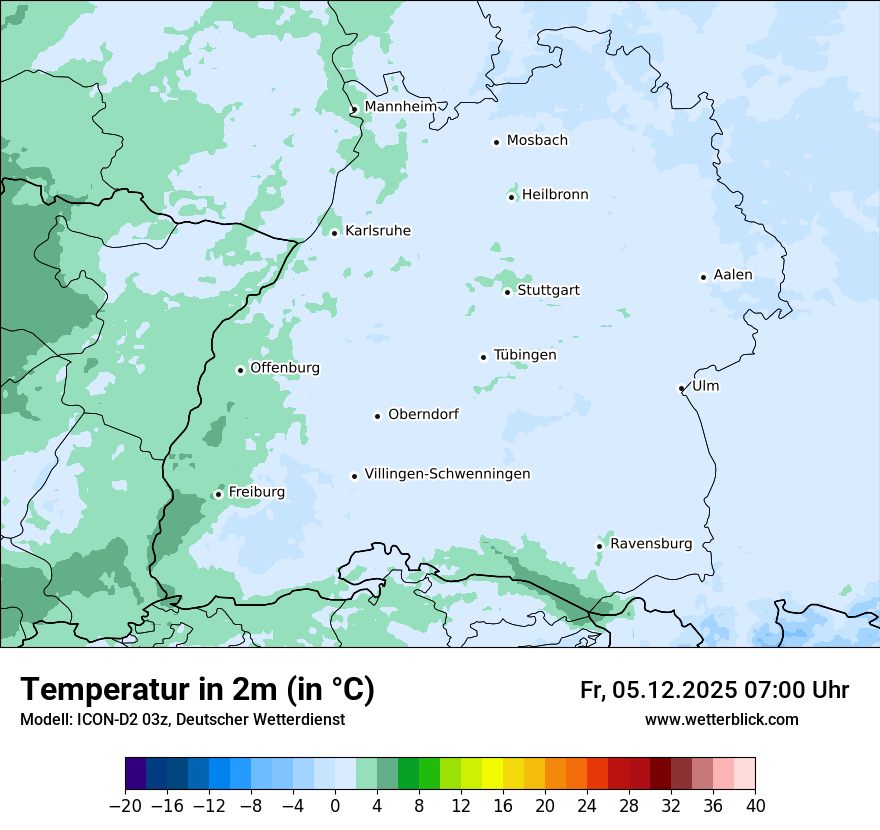 Modellkarten Temperatur