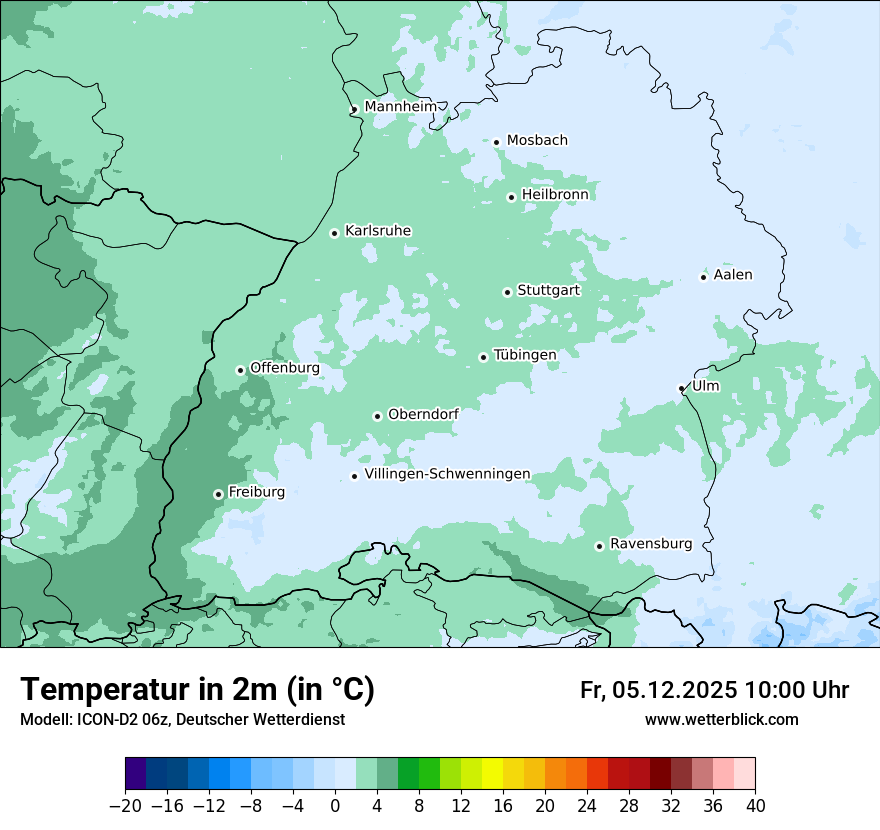 Modellkarten Temperatur