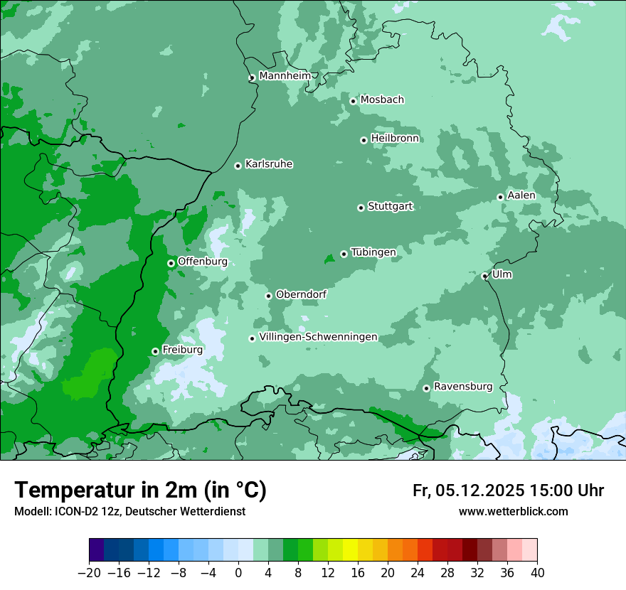 Modellkarten Temperatur