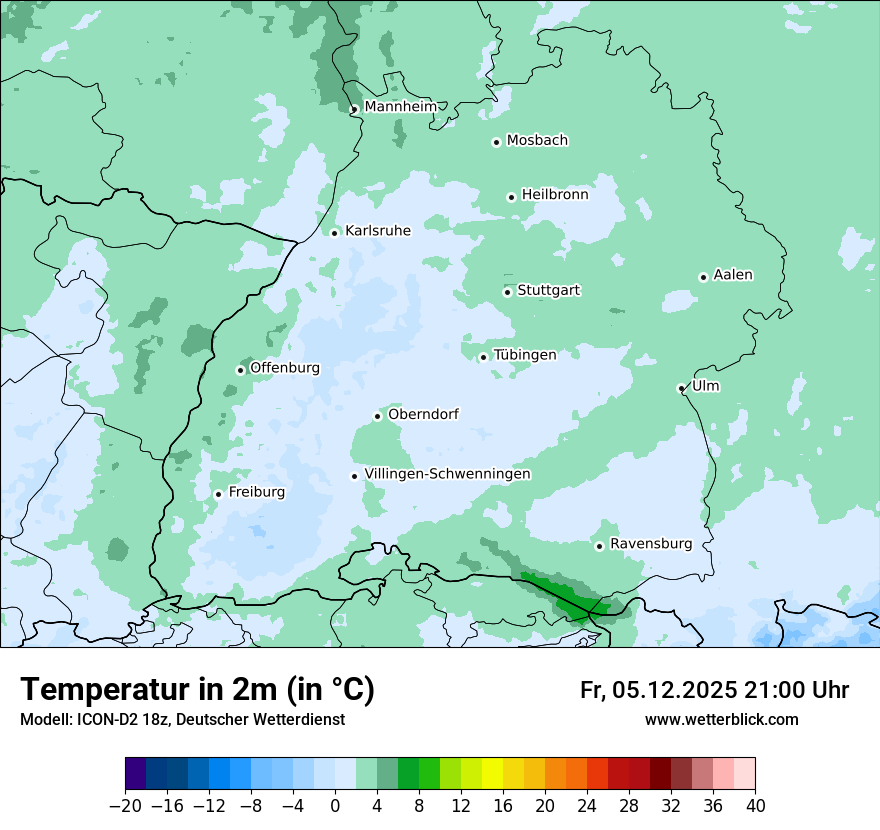 Modellkarten Temperatur
