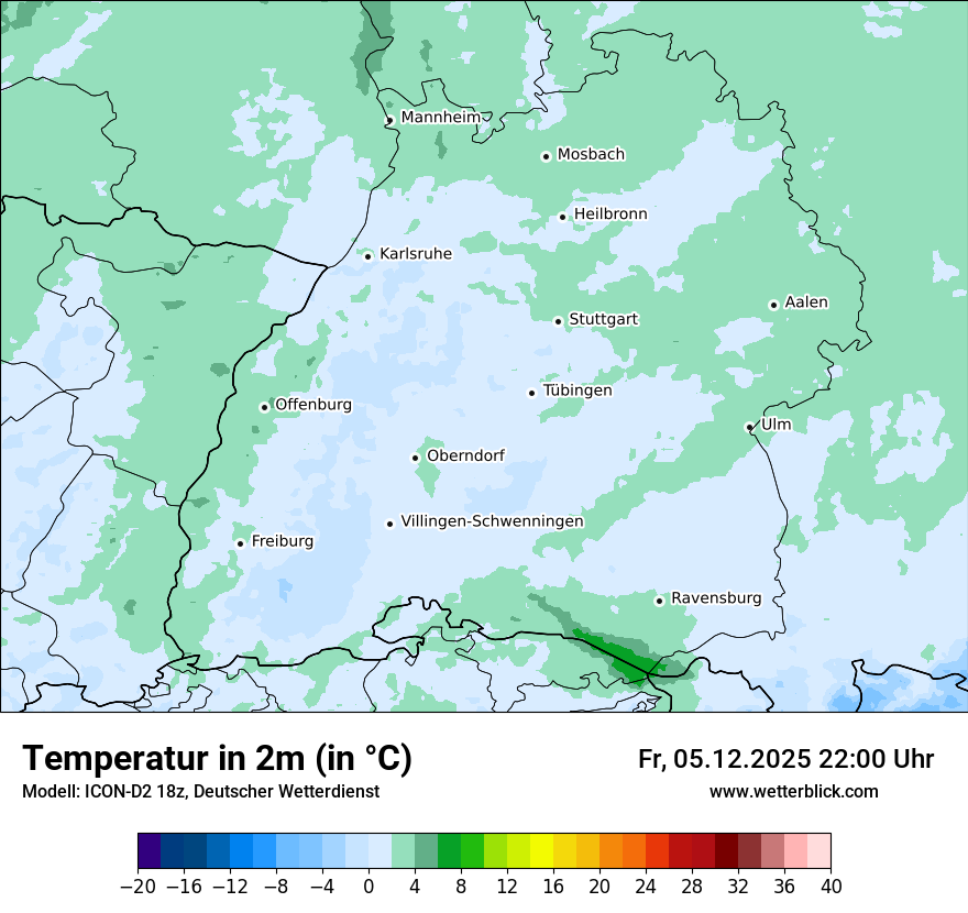 Modellkarten Temperatur
