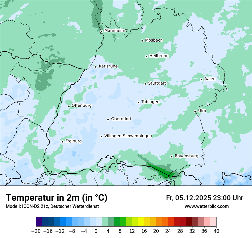 Modellkarten Temperatur