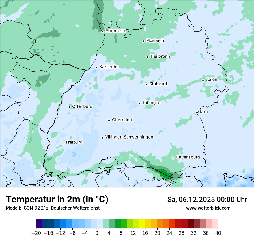Modellkarten Temperatur