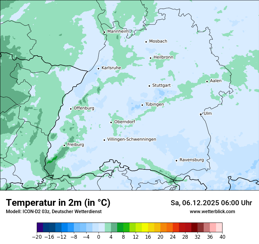 Modellkarten Temperatur