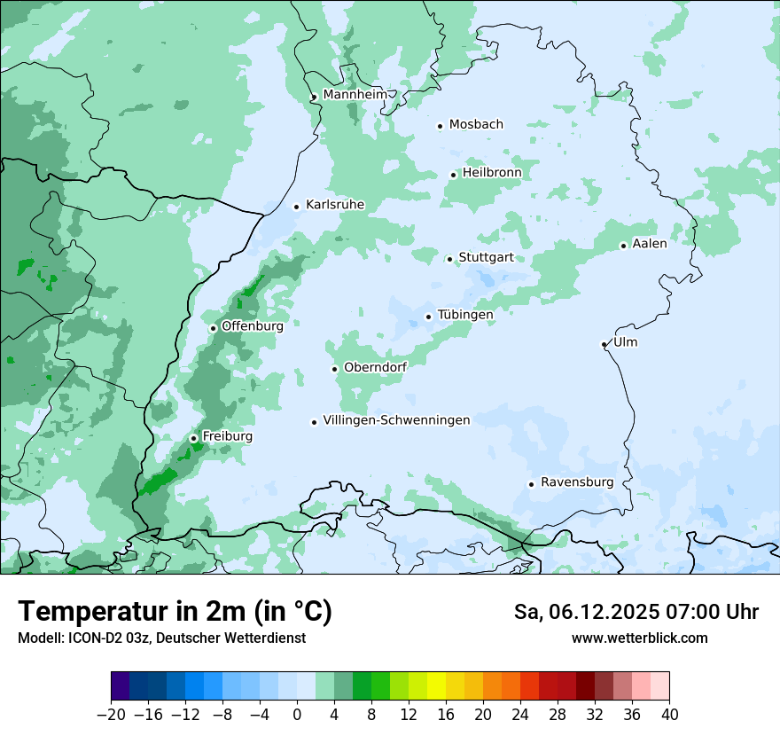 Modellkarten Temperatur